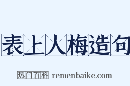 表上人梅造句是什么意思的图片